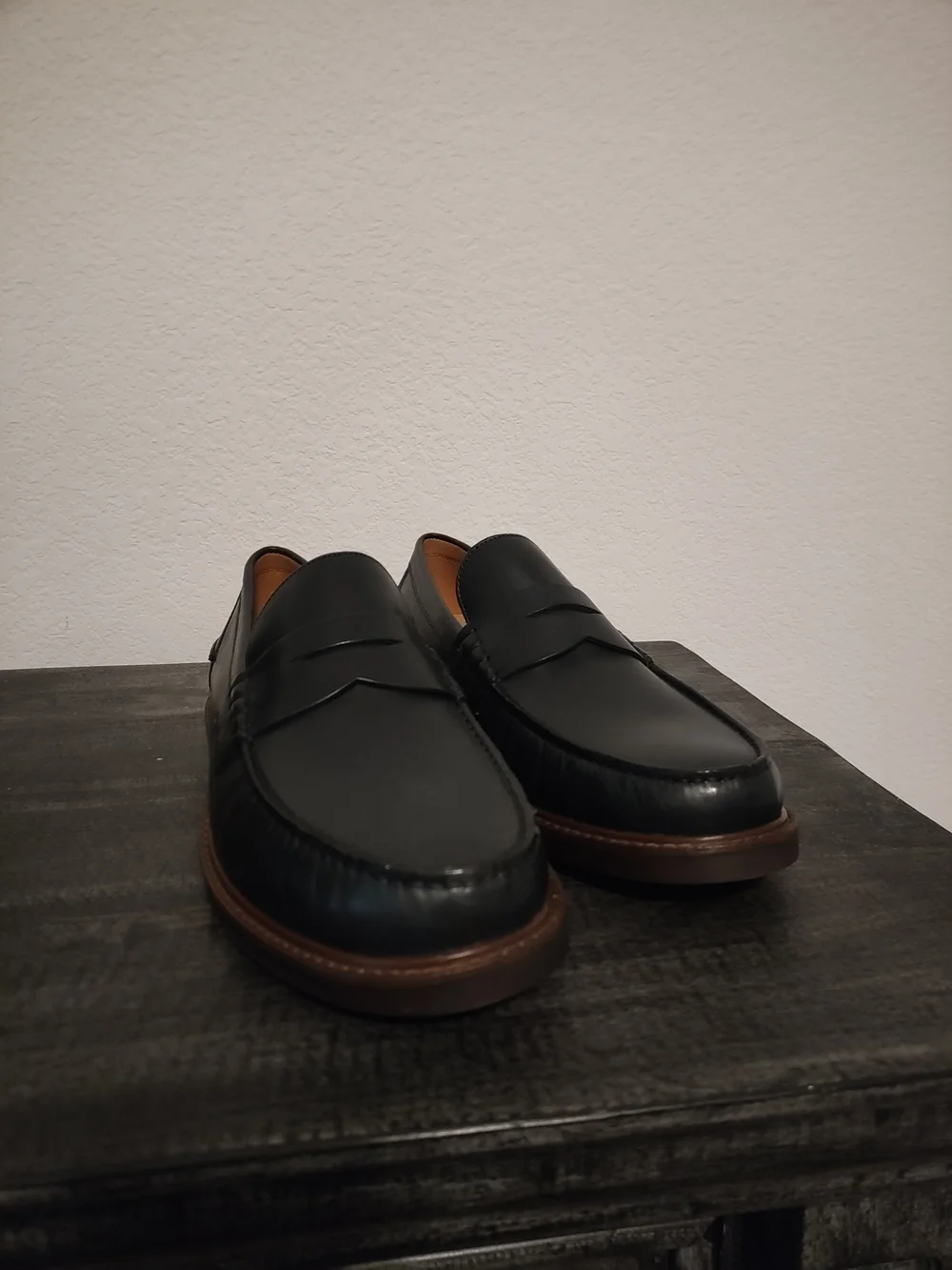 Men's Cole Haan Navy Leather Penny Loafers